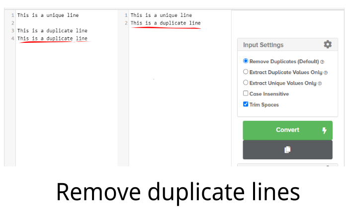 Remove Duplicate Lines Online